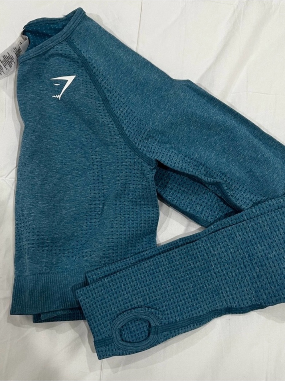 Gymshark Teal Blue Seamless Crop Top